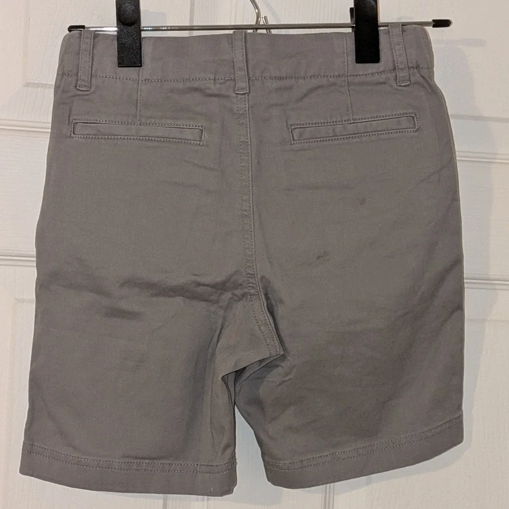 Crewcuts Boys Grey Classic Chino Shorts Size 8 Adjustable Waist Cotton NWOT